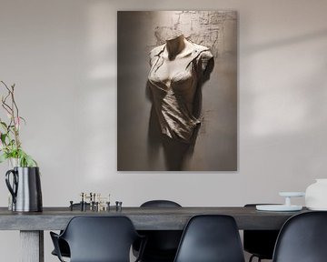 surrealistische wanddecoratie gezicht of torso