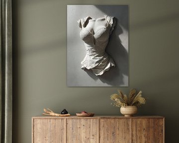 3D-Wanddekoration fiktives Gesicht oder Torso von Egon Zitter