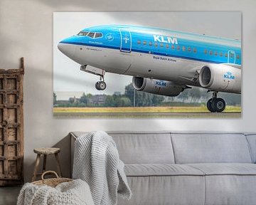 Take-off KLM Boeing 737-700 passagiersvliegtuig.