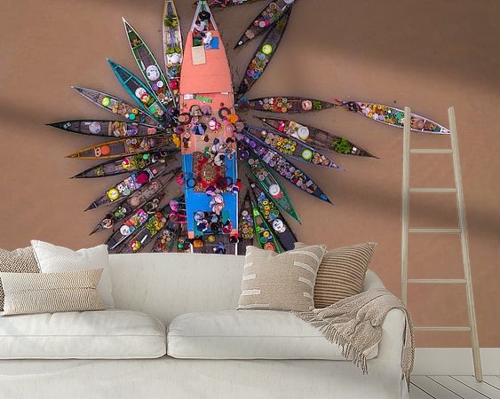 Voorbeeld van het werk in een kamer