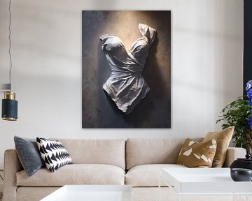 Minimalist 3D wall art with architectural depth illusion