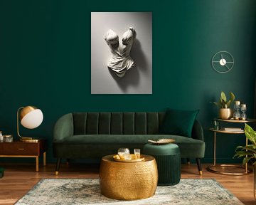 Minimalist 3D wall art with architectural depth illusion