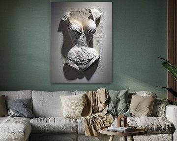 Minimalist 3D wall art with architectural depth illusion