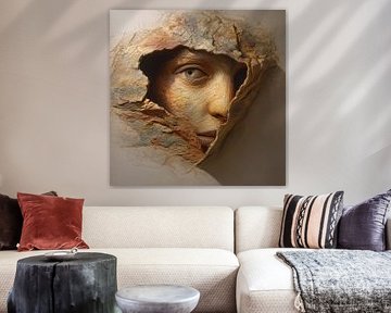 3D image of fictional portrait or torso