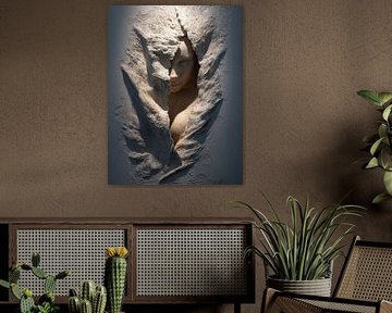 3D image of fictional portrait or torso