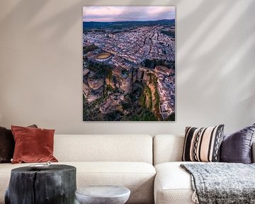 Ronda bei Abendlicht Spanien von Ewold Kooistra