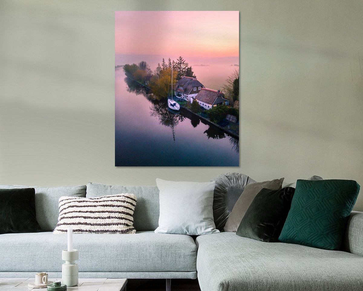 Voorbeeld van het werk in een kamer