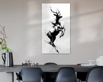 Deer at the Edge of Motion by Fabio Luxia