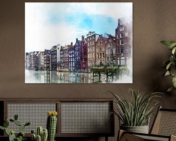 Damrak, Amsterdam, Nordholland, Niederlande. von Danny de Klerk