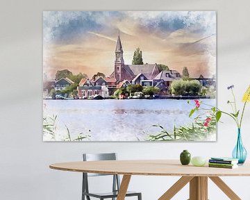 Vue urbaine de Zaandijk, Hollande-Septentrionale, sur Danny de Klerk