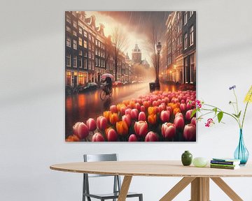 Amsterdam Regen Tulpen von Tatjana Korneeva