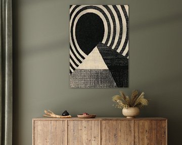 Geometrische abstractie in zwart-wit van Niklas Maximilian