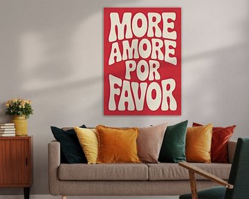 More Amore Por Favor Retro Typografie Rot von Niklas Maximilian