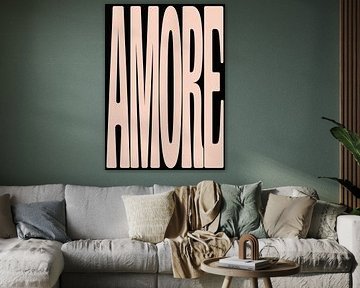 Amore Typography Art Blush by Niklas Maximilian