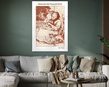 Sitzende alte Frau mit Kind by DOA Project