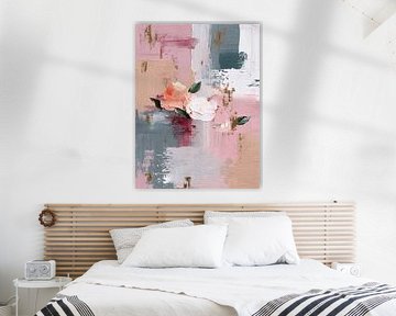 Abstract met zachte bloemen van Gypsy Galleria