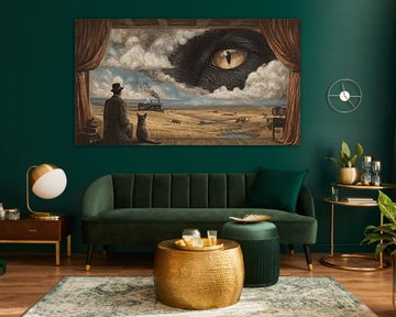 Morning Dream Window Cat Companion by Aden Pink Studio