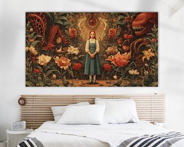 Dreamscape Woman Standing In Golden Light by Aden Pink Studio