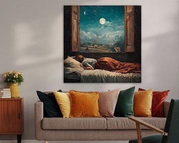 Ethereal Dreamscope Woman in Twilight Realm by Aden Pink Studio