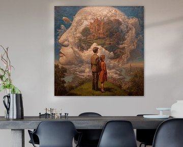 Goldenes Fenster Traum vom Vater von Aden Pink Studio