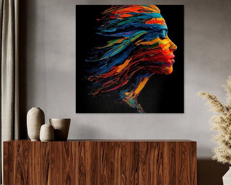 Voorbeeld van het werk in een kamer