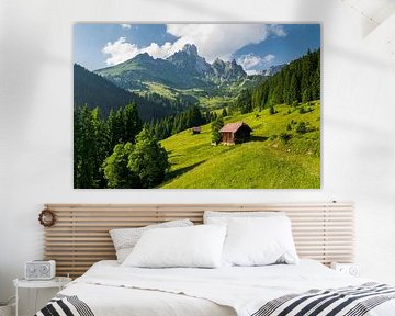 Hütte in einer Almwiese von Rainer Mirau