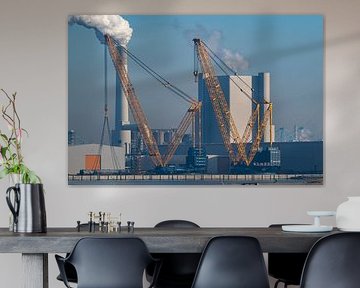 2 Sarens-Krane auf der zweiten Maasvlakte von Arthur Bruinen