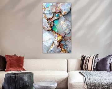 Opal, Perlmutt, Marmor und Gold – Triptychon B