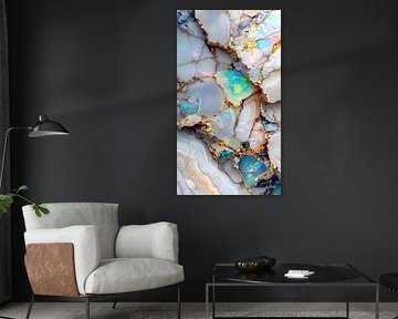 Opal, Perlmutt, Marmor und Gold – Triptychon A