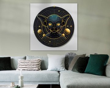 Hemelse bewaker in goud van Vythryd Arts