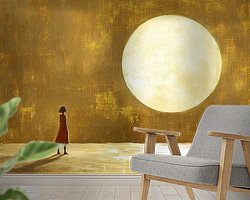 Voorbeeld van het werk in een kamer