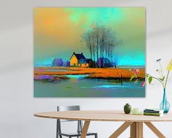 Voorbeeld van het werk in een kamer