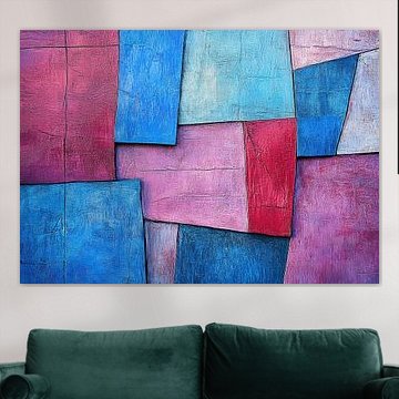 Blue Pink | Geometric Blue Pink