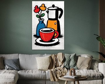 Morning Brew with Flowers