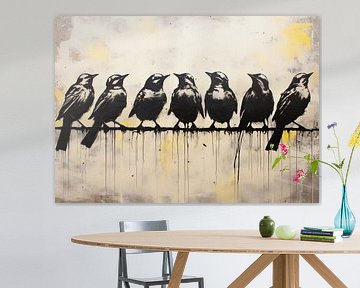 Urban Bird Art | Kraaien van Blikvanger Schilderijen