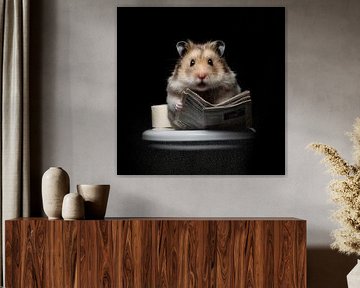 Shocked hamster on the toilet von TheXclusive Art
