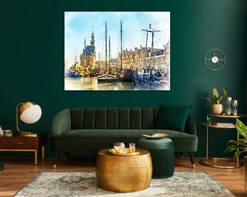 Haven van Hoorn, Noord-Holland. van Danny de Klerk