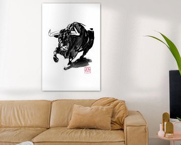 Running Bull Small von Péchane Sumie