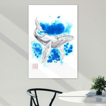 turquoise whale by Péchane Sumie