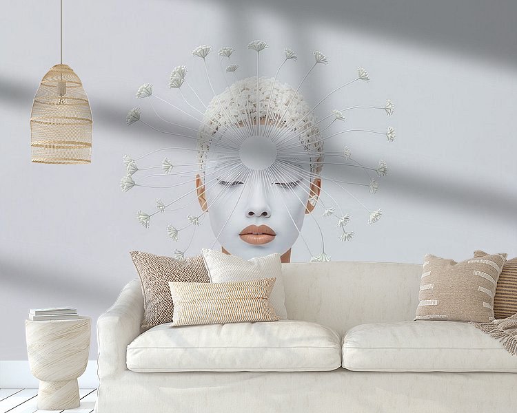 Voorbeeld van het werk in een kamer