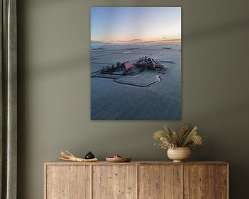 Winter morning above the Frisian landscape by Ewold Kooistra