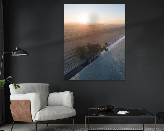 Voorbeeld van het werk in een kamer