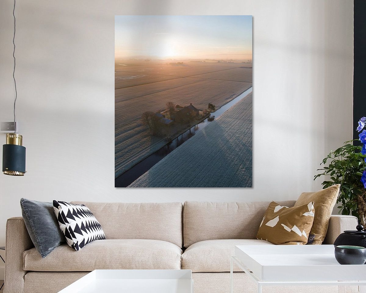 Voorbeeld van het werk in een kamer