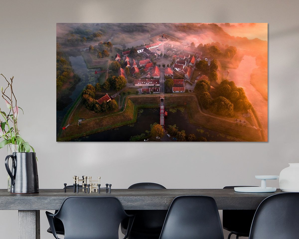 Voorbeeld van het werk in een kamer