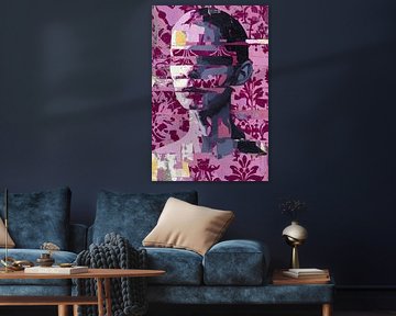 Frau Abstrakt | Abstrakte Frau mit Muster von Kunst Laune