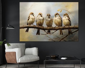 Realistic Sparrows | Sparrows by Eye catching paintings