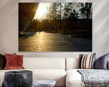 Rotterdam's Museumpark during golden hour