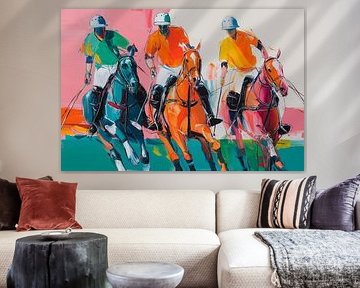 Trois joueurs de polo