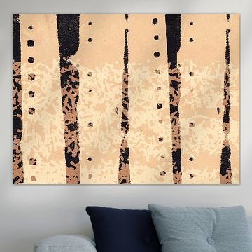 Art abstrait moderne. Motifs et formes dans des couleurs neutres chaudes. sur Dina Dankers