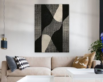 Contrastes géométriques en noir et beige